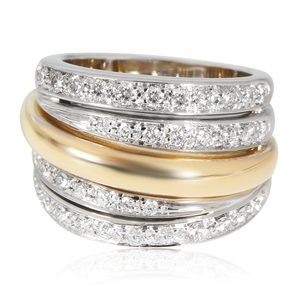 Pomellato Diamond 5-Strand Ring in 18k 2 Tone Gold 0.75 CTW